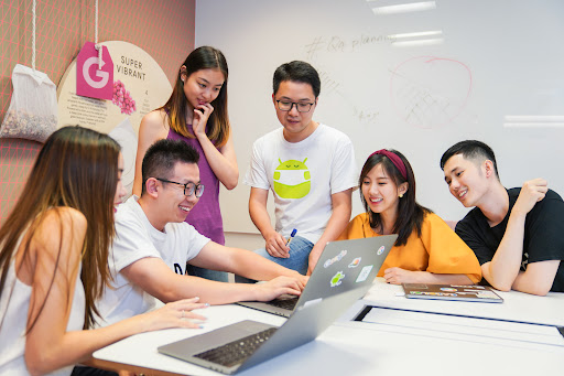 Students learning with Google Career Certificates